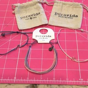 Pura Vida anklets set of 3